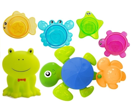 Turtles Bathing Kit Starfish Plastic Waterfall