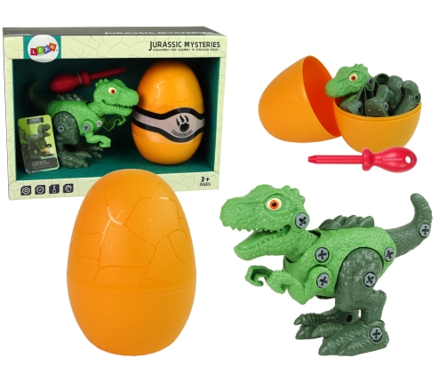 Dinosaur Tyrannosaurus Rex set with Egg DIY Screwdriver Green