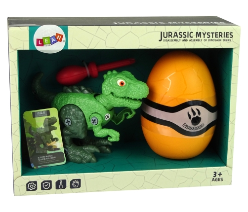 Dinosaur Tyrannosaurus Rex set with Egg DIY Screwdriver Green