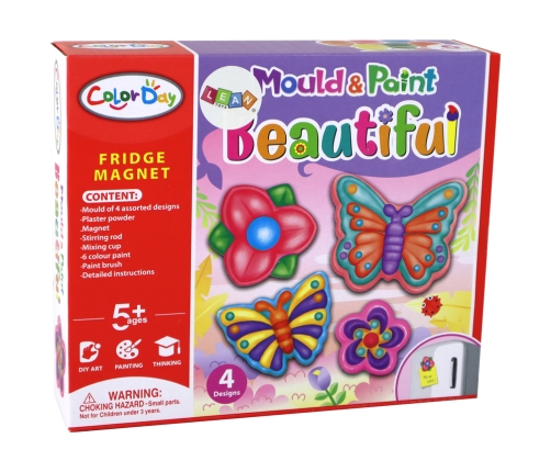 Creative DIY Fridge Magnets Set with Butterflies and Flowers