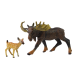 Set of 2 Elk and young deer figures  Forest Animals