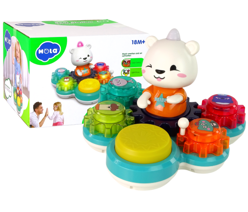 Interactive Educational Toddler Toy Playing Teddy Bear Gears