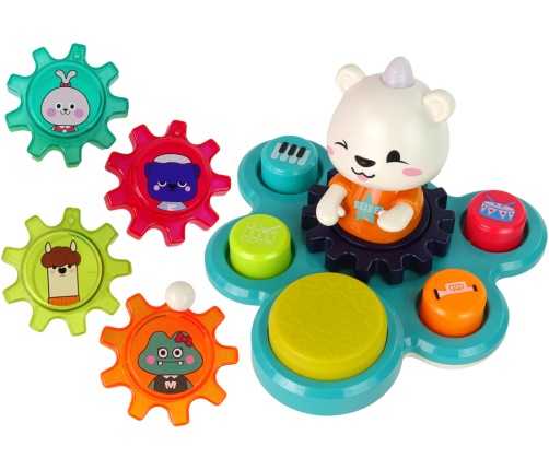 Interactive Educational Toddler Toy Playing Teddy Bear Gears