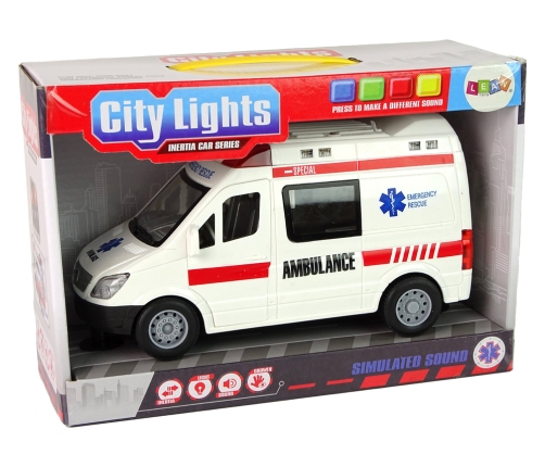 Ambulance Lights Sounds Friction Drive