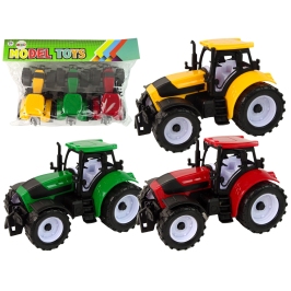 Agricultural Tractor Set Farm 3 Colored Pieces