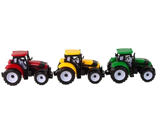 Agricultural Tractor Set Farm 3 Colored Pieces