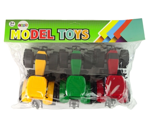 Agricultural Tractor Set Farm 3 Colored Pieces