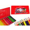 Set of 72 Art Crayons Metal Container