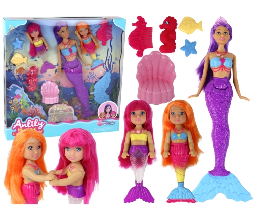 Set of Anlily Mermaids Colorful Underwater World Dolls