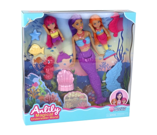 Set of Anlily Mermaids Colorful Underwater World Dolls