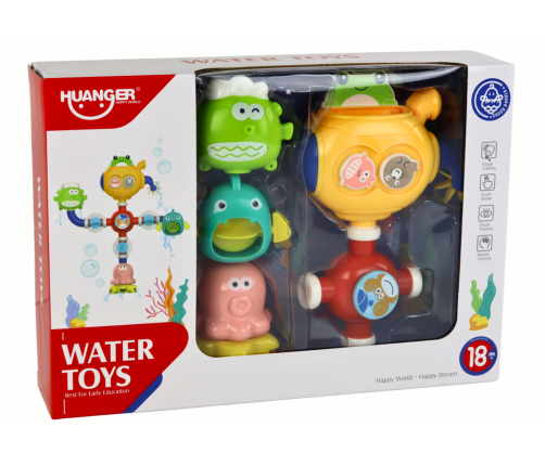 Overflow Bath Water Toy Robot Suction Cups