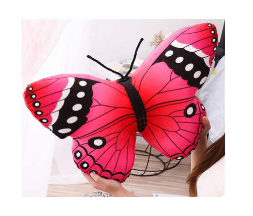 Mascot Plush Butterfly Pink Pillow 50 x 40 cm