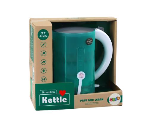 Battery Operated Electronic Kettle Lights Sound Household Appliances Green