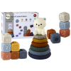 A set of educational blocks for toddlers - Pyramid Teddy Bear