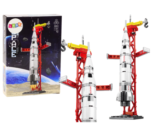 Set of Construction Blocks Spaceship Space Rocket 93 pieces.