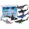 Figurines Vehicles Sea Animals Friction Drive Shark Killer Whale 6 pcs