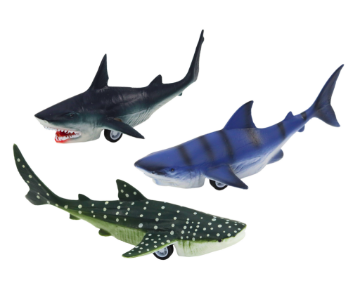 Figurines Vehicles Sea Animals Friction Drive Shark Killer Whale 6 pcs