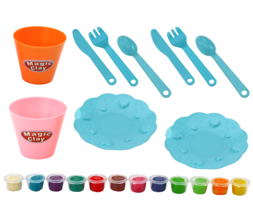 Set of Play Dough, Plastic Dough, DIY Machine, Accessories, 36 pcs.