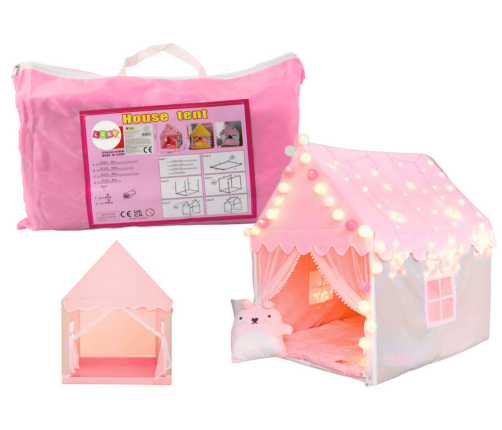 Portable Foldable Pink Children's Playhouse Tent