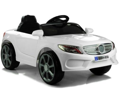 BBH958 White - Electric Ride On Car