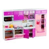 Doll's Kitchen Furniture AGD Food  Pink&Purple