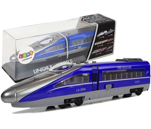 Pendolino Spring Powered Train Blue with Sound and Lights