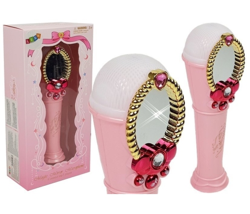 Magic Mirror With Microphone Pink USB Light