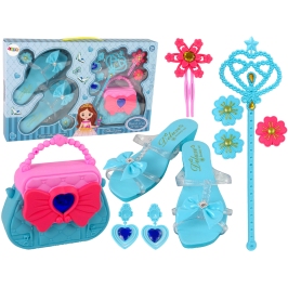 Slipper Beauty Set Handbag Blue Cufflinks