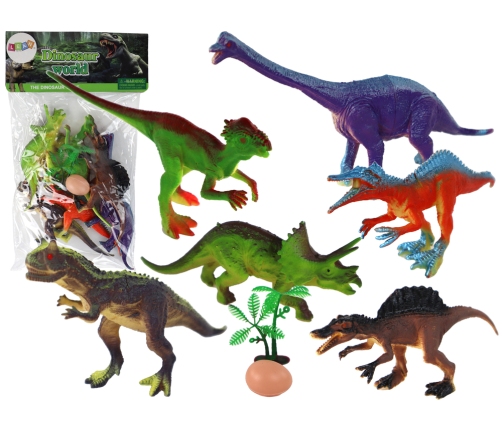 Set of 6 Dinosaur Figures and Accessories