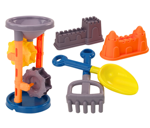 Sand Set, Grinder, Spatula, Rake, Molds, Orange