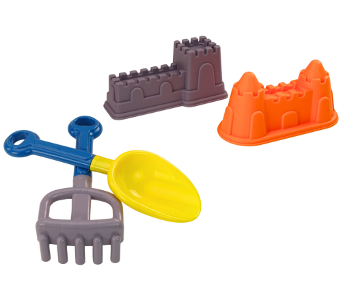 Sand Set, Grinder, Spatula, Rake, Molds, Orange