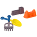 Sand Set, Grinder, Spatula, Rake, Molds, Orange