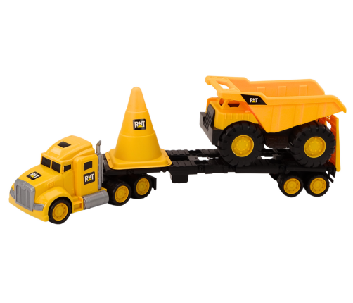 Set of Construction Machinery Truck Dump Truck Movable Yellow