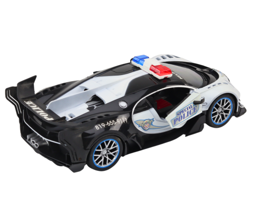 Remote Controlled RC Police Car in 1:12 Scale White