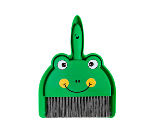 Green Frog Desk Cleaning Set Brush Spatula 2 pcs.