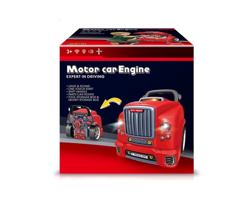 Truck Engine Disassembly DIY Kit Red Workshop