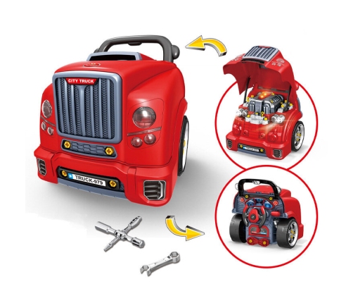 Truck Engine Disassembly DIY Kit Red Workshop