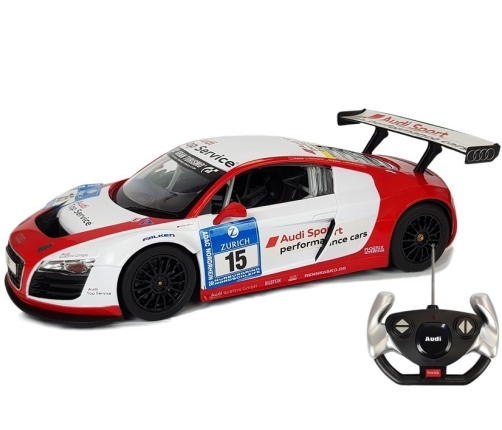 Radiovadāmā mašīna ar pulti Audi R8 LMS White-Red