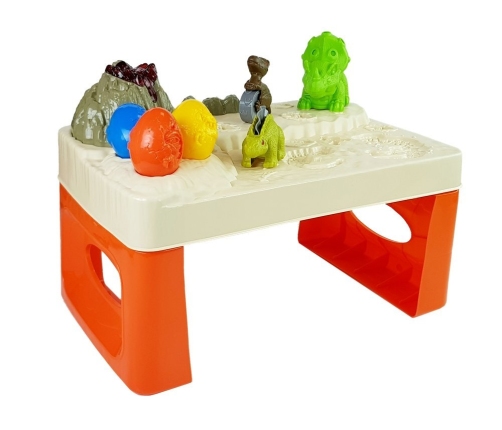 Daisy Play Dough Table Dinosaurs Eggs Mould Volcano with Glowing Lava 4 Colours