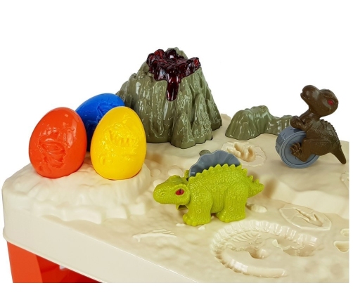 Daisy Play Dough Table Dinosaurs Eggs Mould Volcano with Glowing Lava 4 Colours