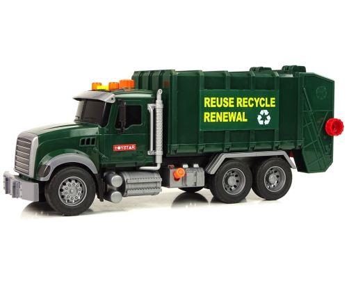 Rubbish Truck Bins Dark Green Sounds Lights