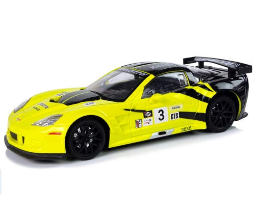 R / C Racing Sport Car 1:18 Corvette C6.R Yellow 2.4 G Lights