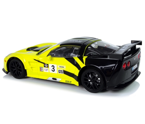 R / C Racing Sport Car 1:18 Corvette C6.R Yellow 2.4 G Lights