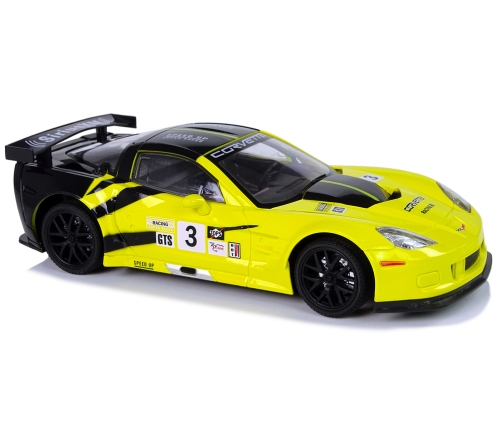 R / C Racing Sport Car 1:18 Corvette C6.R Yellow 2.4 G Lights