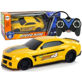 Remote Controlled Sports Car 1:24 Racing Yellow Tinted Windows