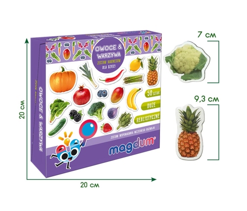 Fruit and Vegetable Magnet Set 50 pieces MV 6032-42