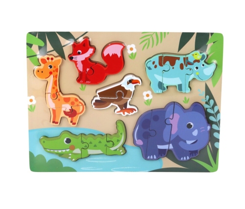 Wooden Colorful Jigsaw Puzzle For Children Mix Patterns