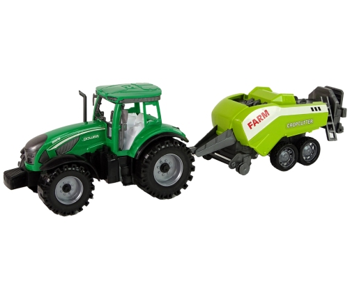 Green Agricultural Tractor, Seeder, Friction Drive