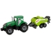 Green Agricultural Tractor, Seeder, Friction Drive