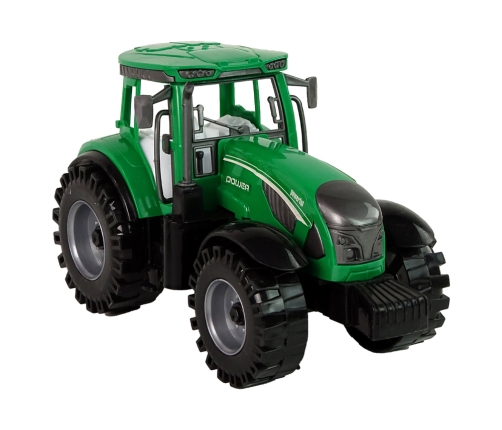 Green Agricultural Tractor, Seeder, Friction Drive